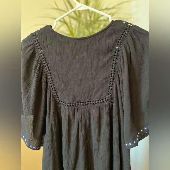 Blue Rain Black & Blue Boho Dress Size XS - Picture 5 of 10
